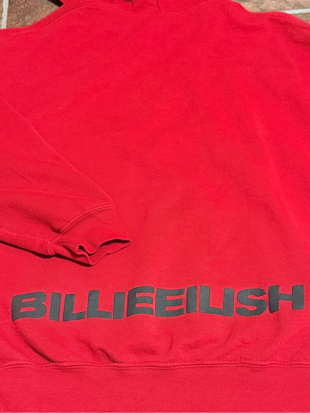 Billie Eilish Unisex Red Blohsh Hoodie - Picture 7 of 7